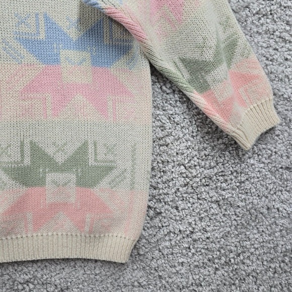 Vintage Venezia Sweater Womens 18/20 Knit Long Sleeve Pastel Grannycore USA - Picture 2 of 12